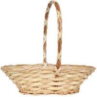 KDMD Large Single Peeled Country Basket 2 Pack in Brown