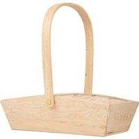KDMD Wooden Tivoli Trug Basket Brown