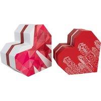 KDMD Red Heart Shape Boxes Set of 2
