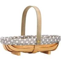 KDMD Grey Flourish Softwood Trug Baskets