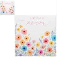 KDMD I Love You Mum Flower Coaster 4 Pack