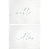 KDMD Silver Mr & Mrs Placemats 2 Pack