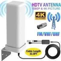 FLAVORA 6000 Miles HDTV 1080P Outdoor HD 4K Digital TV Antenna 360 in White