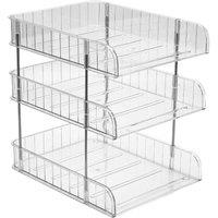 PAWNORA Desk Document Organiser 3-Tier in Clear