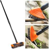PAWNORA 3 in 1 patio cleaning & weed brush in Orange