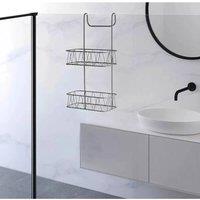 EONLION GREY Shower Screen Caddy Plastic Coated Non Rusty