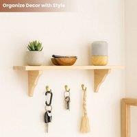 EONLION Natural Wood Shelf Storage Unit Kit | Size: 500mm