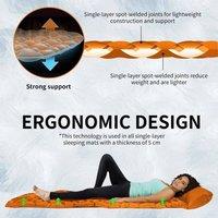 EONLION Orange Camping Sleeping Self Inflating Mattress Bed
