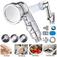 EONLION High Pressure Shower Head Handheld Shower in Silver