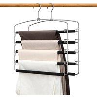 EONLION 5-In-1 Hanger With Non-Slip EVA Sponge Padding in Silver | Size: 100 cm