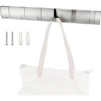 EONLION Coat Hooks Wall Mounted Drying Rack Towel Rail in Silver | Size: 500mm