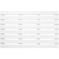 PAWNORA Bamboo Wooden Slatted NON Slip DuckBoard Rectangular in White