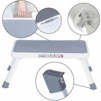 PAWNORA CARAVAN KITCHEN SINGLE FOLDING STEP STOOL in Grey
