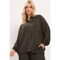 Yours Women's Collared Textured Jacket in Chocolate | Size: 16