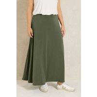 Evans Women's Lightweight Maxi Skirt in Green | Size: 26-28