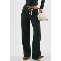 Busem Women's Straight Leg Sweatpants with Drawstring in Dark Green | Size: Medium