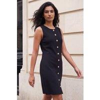Roman Women's Knitted Pinafore Dress in Black | Size: 12