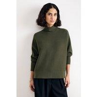 Phase Eight Women's Masha Batwing Jumper in Dark Olive | Size: Large