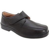 Roamers Men's XXX Extra Wide Touch Fastening Tramline Casual Shoes in Black | Size: 10