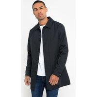 threadbare Men's Showerproof Longline Mac in Blue | Size: Large