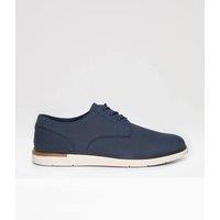 threadbare Men's Faux Suede Derby Shoes in Navy | Size: 8