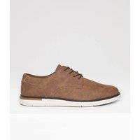 threadbare Men's Faux Suede Derby Shoes in Brown | Size: 7