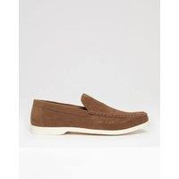 threadbare Men's Faux Suede Slip On Loafers in Beige | Size: 7