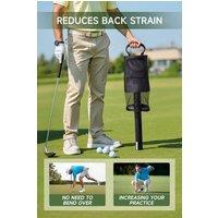 Living and Home 70-Ball Capacity Black Golf Ball Retriever with Shag Bag