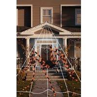 H&O Direct Spooky Outdoor Giant Spider Web with Scary Spider - Halloween Decor