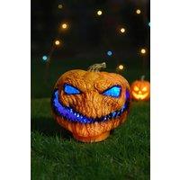 Living and Home 352530cm Halloween Pumpkin Lantern with Funny Ghost Face LED Light Up Decoration for Party & Home Decor in Brown