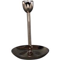 Four Candle Metal Candle Holder H16cm in Grey