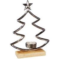 Four Candle Metal Tree Tealight Holder in Silver
