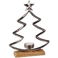 Four Candle Metal Tree Tealight Holder in Silver