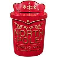 Four Candle Red North Pole Express Mail Christmas Letterbox