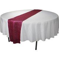 Neel Blue Glitter Sequin Table Runner - 11" x 108" in Fuchsia