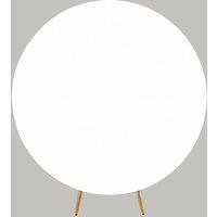Neel Blue Round Arch Backdrop Cover Spandex Wrinkle-Resistant Circle Arch Stand Cover - 180cm in White