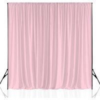 Neel Blue 3x3 Metres Spandex Backdrop Curtain, Wrinkle-Free Polyester Fabric Backdrop Panel in Baby Pink
