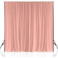 Neel Blue 3x3 Metres Spandex Backdrop Curtain, Wrinkle-Free Polyester Fabric Backdrop Panel in Rose Gold