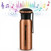 simpa Thermos Water Bottle Stainless Steel 460ml with Bluetooth Speaker in Copper