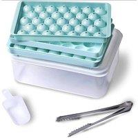 FLAVORA 2 Pack Easy Release Silicone Ice Cube Trays in Green | Size: 100 cm x 15 cm