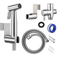 NESTLUNE Handheld Bidet Toilet Jet Spray Muslim Hygienic in Silver