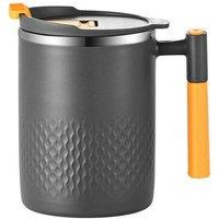 NESTLUNE Dark Grey Thermos Mug Tea Coffee Thermal Cup | Size: 100 cm x 15 cm