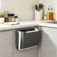EONLION Folding Wall Mounted Waste Bin Kitchen Cabinet Door Hanging in Dark Grey | Size: 100 cm