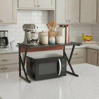 EONLION Black Organiser Stand Microwave Stand Over Shelf Storage | Size: 100 cm