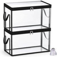 Ventryn Heavy-Duty Plastic Clear Storage Box with Lid