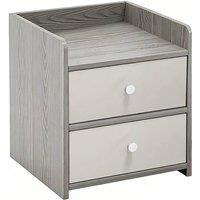 Ventryn Bedroom Bedside Cabinet Furniture Storage Nightstand Side in Grey