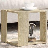 Berkfield Home Coffee Table Sonoma Oak 32x32x30 cm Engineered Wood in Brown | Size: 32 x 32 x 30 cm