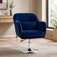 STILVORA Swivel Tub Chair with Adjustable Height & 360 Swivel in Blue