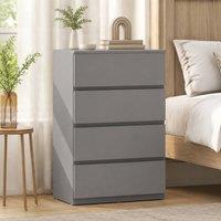 STILVORA Chest of Drawers with 4 Drawers, Grey