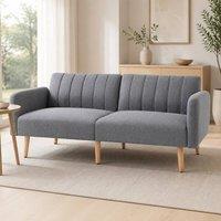 STILVORA 3 Seater Sofa Bed with Split Backrest in Grey